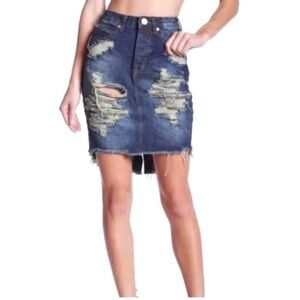 𝅺ONE Teaspoon Wilde High Waist Denim Skirt US 26